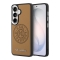 Karl Lagerfeld для Galaxy S26+ чехол PU Perforated Round logo Metal camera Hard Brown (MagSafe)