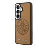 Karl Lagerfeld для Galaxy S26+ чехол PU Perforated Round logo Metal camera Hard Brown (MagSafe)
