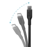 Energea Кабель FLOW 60 USB-C to USB-C PD60W 3A 480Mbps Nanoweave Orange 1.5m