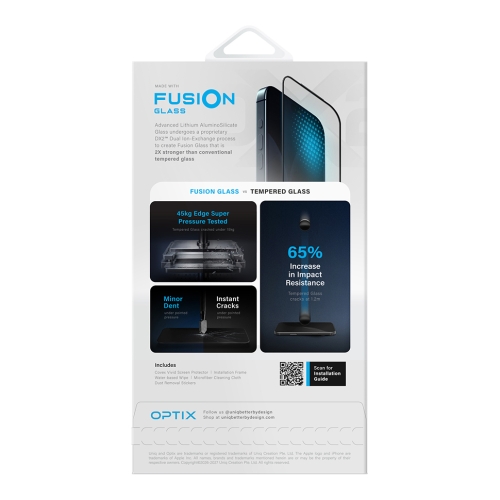 Uniq стекло для iPhone 18 Pro/17 Pro OPTIX Vision OptiView (DX2) Anti-Dust filter Black (+installer)