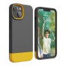 Чехол Elago GLIDE для iPhone 14, серый/желтый