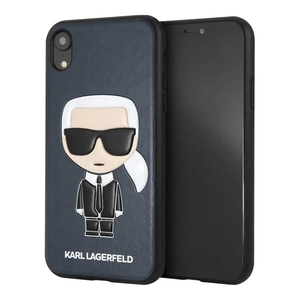 Чехол Karl Lagerfeld Iconic Karl Hard для iPhone XR, синий