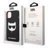 Чехол Lagerfeld Liquid silicone Choupette Hard для iPhone 14, черный (Magsafe)