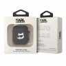 Чехол Lagerfeld Silicone case with ring NFT 3D Choupette для Airpods 1/2, черный