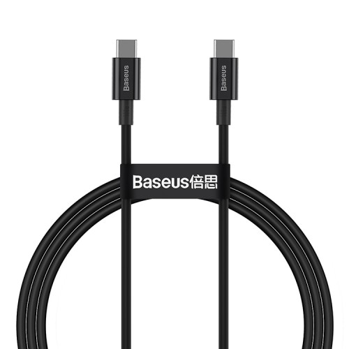 Кабель Baseus Superior Series Fast Charging Data Cable USB-C на USB-C 100W (1 метр), черный