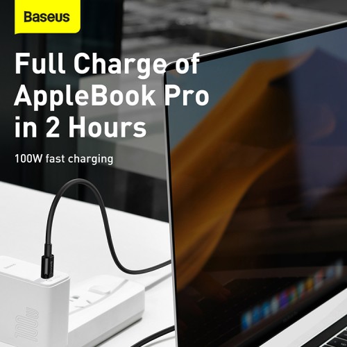 Кабель Baseus Superior Series Fast Charging Data Cable USB-C на USB-C 100W (1 метр), черный