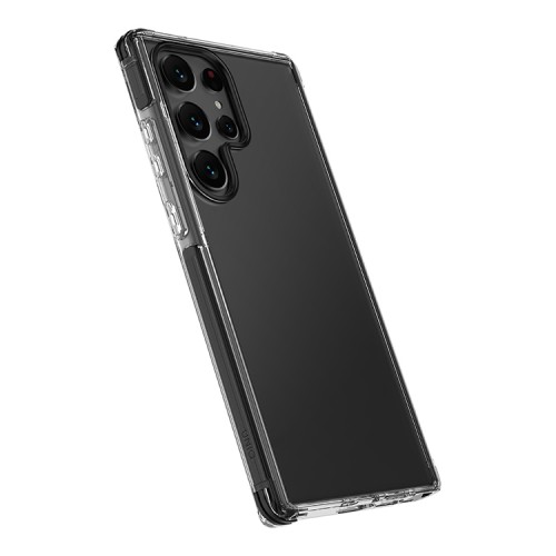 Чехол Uniq Combat Black для Galaxy S23 Ultra, прозрачный (черная рамка)
