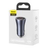 Автомобильная зарядка Baseus Golden Contactor Pro Dual Quick Charger Car Charger U+U 40W, Dark Gray