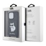 Чехол Lagerfeld Crossbody cardslot PU Saffiano Monogram NFT Choupette Hard для iPhone 13 Pro, черный