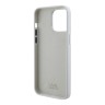 Karl Lagerfeld для iPhone 15 Pro Max чехол Liquid silicone NFT Karl Ikonik metal pin Hard White