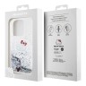 Hello Kitty для iPhone 14 Pro чехол Liquid Glitter Kitty Head Hard Translucent