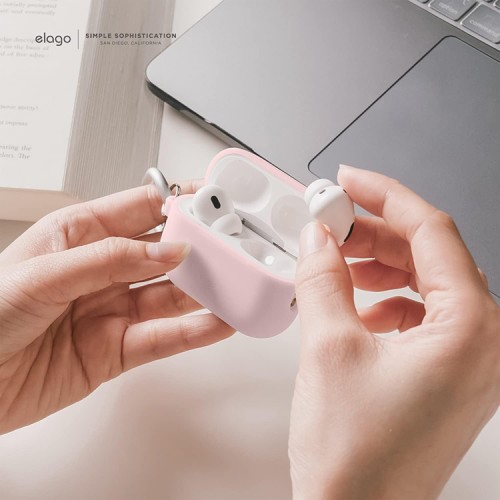 Elago для AirPods Pro 2 (all) чехол Silicone Hang case Lovely Pink