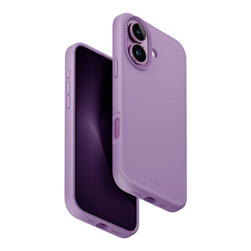 Uniq для iPhone 16 чехол силиконовый LINO Grape Pink (Magsafe)