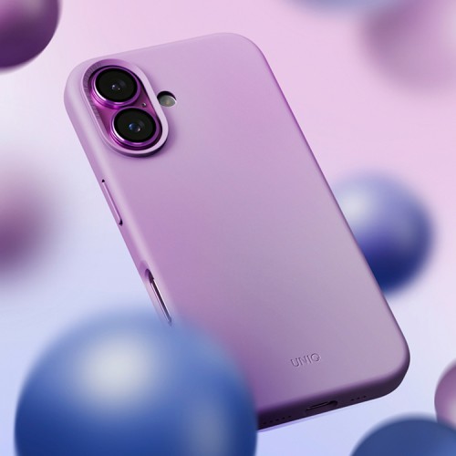 Uniq для iPhone 16 чехол силиконовый LINO Grape Pink (Magsafe)
