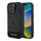 Guess для iPhone 16 Pro Max чехол PU кожа 4G Bottom stripe Metal logo Grey