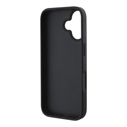 Guess для iPhone 16 чехол PU кожа 4G Big metal logo Black