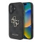 Guess для iPhone 16 чехол PU кожа 4G Big metal logo Black