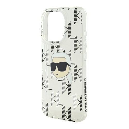 Karl Lagerfeld для iPhone 16 Pro чехол PC/TPU Monogram NFT Karl прозрачный