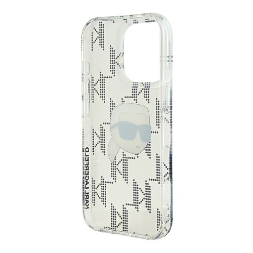 Karl Lagerfeld для iPhone 16 Pro чехол PC/TPU Monogram NFT Karl прозрачный