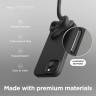 Elago для iPhone 15 чехол Soft silicone (Liquid) Black (MagSafe)