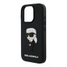 Karl Lagerfeld для iPhone 16 Pro чехол 3D Rubber NFT Karl Ikonik Hard Black
