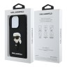 Karl Lagerfeld для iPhone 16 Pro чехол 3D Rubber NFT Karl Ikonik Hard Black