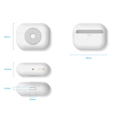 Чехол Elago AW6 Basic case для AirPods Pro, белый
