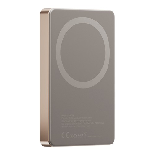 Energea АКБ AluPac 10K, 10000W MagSafe 15W USB-C 20W Ultra Light Aluminium Gold