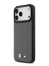 BMW для iPhone 17 Pro Max чехол M-series PU Quilted Metal logo Hard Grey (MagSafe)