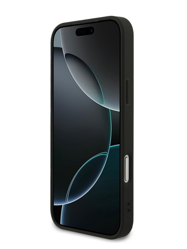 Guess для iPhone 17 Pro Max чехол Fixed Glitters 4G Big metal logo Hard Black