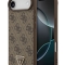 Guess для iPhone Air чехол PU 4G Triangle Diamond metal logo Hard Brown (MagSafe)