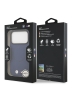 BMW для iPhone 17 Pro чехол M-series PU Full Wrapped Metal logo & Cam Hard Navy (MagSafe)