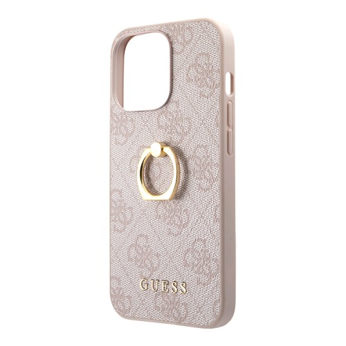 Чехол Guess PU 4G + Ring Hard для iPhone 13 Pro Max, розовый