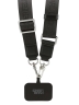 Karl Lagerfeld для iPhone 17 Pro чехол Crossbody PU NFT Karl head Metal&Cam Hard + Strap Black (MagSafe)