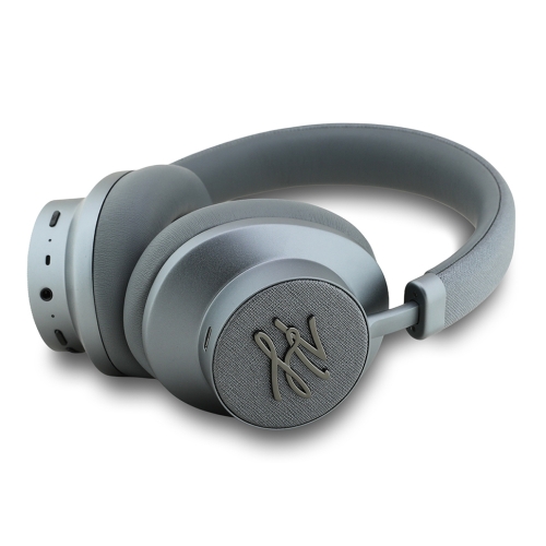 Karl Lagerfeld наушники беспроводные накладные Bluetooth HP ANC/ENC PU Grained Metal Initials Logo Grey
