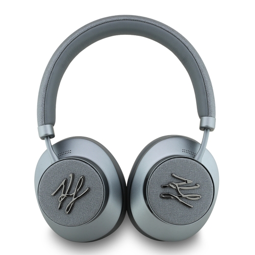 Karl Lagerfeld наушники беспроводные накладные Bluetooth HP ANC/ENC PU Grained Metal Initials Logo Grey