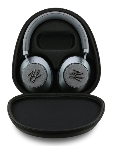 Karl Lagerfeld наушники беспроводные накладные Bluetooth HP ANC/ENC PU Grained Metal Initials Logo Grey