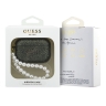 Guess для Airpods Pro 3 чехол Glitter flakes Metal logo with Pearl hand strap Khaki