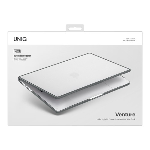 Чехол Uniq Venture для MacBook Pro 16 (2023/2021), прозрачный/серый