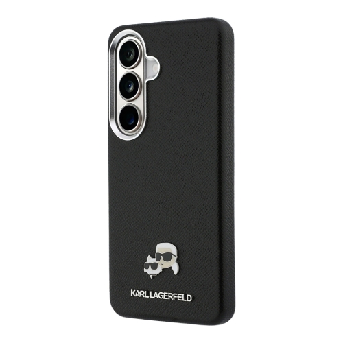 Karl Lagerfeld для Galaxy S26+ чехол PU Saffiano FW Karl&Choup Heads metal &Cam Hard Black (MagSafe)