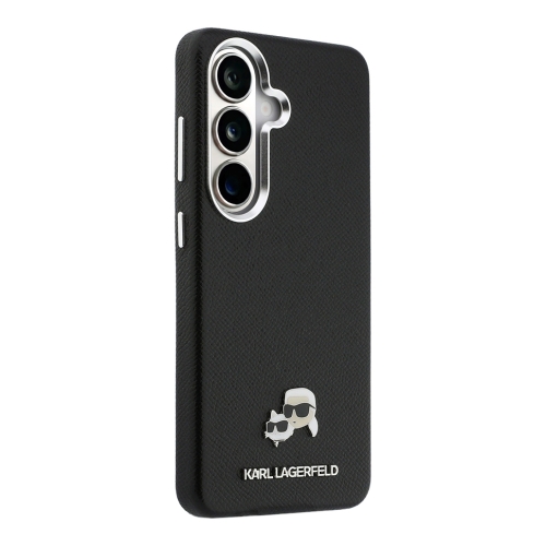 Karl Lagerfeld для Galaxy S26+ чехол PU Saffiano FW Karl&Choup Heads metal &Cam Hard Black (MagSafe)