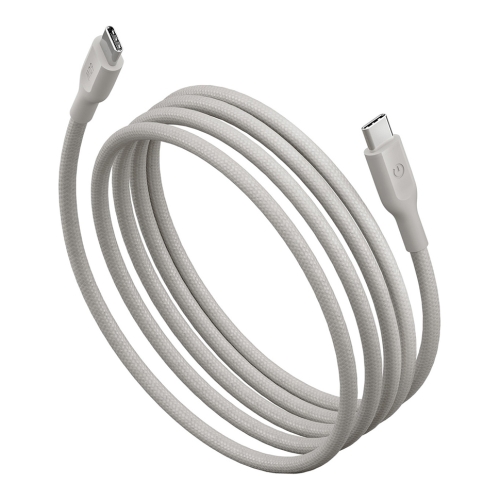 Energea Кабель FLOW 60 USB-C to USB-C PD60W 3A 480Mbps Nanoweave Sand1.5m