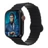 BlueO для Apple Watch 44/45/46/49 mm ремешок Magnetic Silicone Watch Band Black