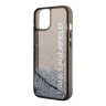 Чехол Lagerfeld Liquid glitter Elongated logo Hard Translucent для iPhone 14, черный