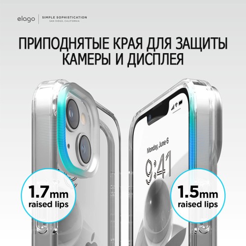 Чехол Elago HYBRID для iPhone 14, прозрачный