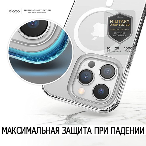 Чехол Elago MagSafe HYBRID для iPhone 14 Pro Max, прозрачный