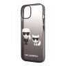 Чехол Lagerfeld Karl & Choupette Hard Gradient для iPhone 14, черная рамка