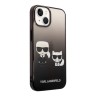 Чехол Lagerfeld Karl & Choupette Hard Gradient для iPhone 14, черная рамка