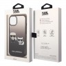 Чехол Lagerfeld Karl & Choupette Hard Gradient для iPhone 14, черная рамка