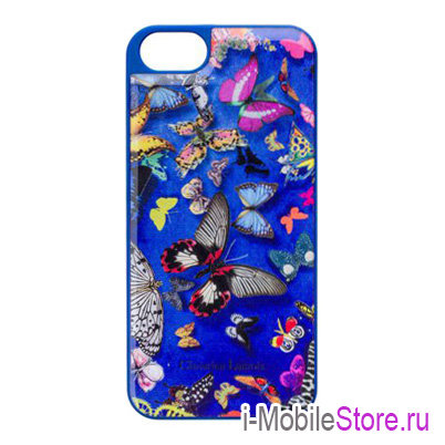 Чехол Christian Lacroix Butterfly Hard для iPhone 5s/SE, синий